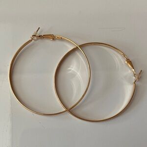 Large hoop earrings